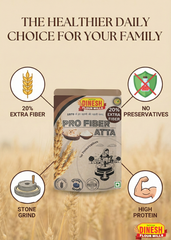 Pro Fiber Atta – Stone Ground Wheat Flour with 20% Extra Fiber