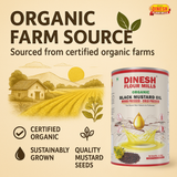 Organic Black Mustard Oil | Wood Pressed & Cold Pressed