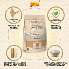 Best Basmati Rice- Upto 1 Inch long Cooked Grains