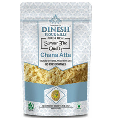 Dinesh Flour Mills Chana Atta packaging on a white background