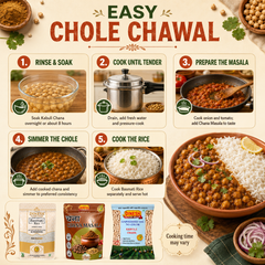 Chole Chawal Cooking Combo 1.6kg | Basmati Rice, Kabuli Chana & Chana Masala