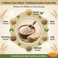 Millet Fuel Multimillet Blend | Kodo, Foxtail, Little, Barnyard, Proso, Browntop | Dinesh Flour Mills