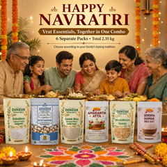 Navratri Vrat Essentials Combo 2.35kg | Sabudana, Samak Rice, Makhana, Rajgira Atta, Sendha Namak & Muskmelon Seeds