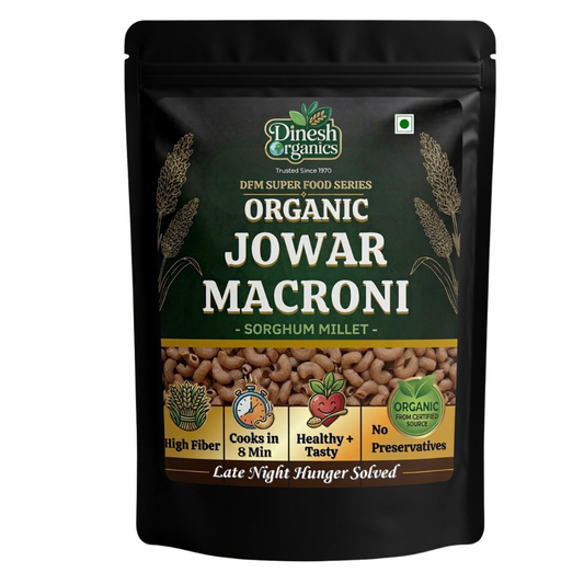 Organic Jowar Macroni | 8-Min Ready Millet Pasta for Students | Dinesh Organics