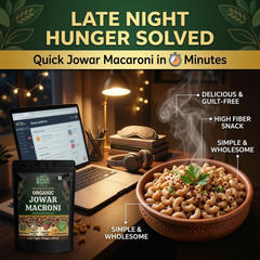 Organic Jowar Macroni | 8-Min Ready Millet Pasta for Students | Dinesh Organics