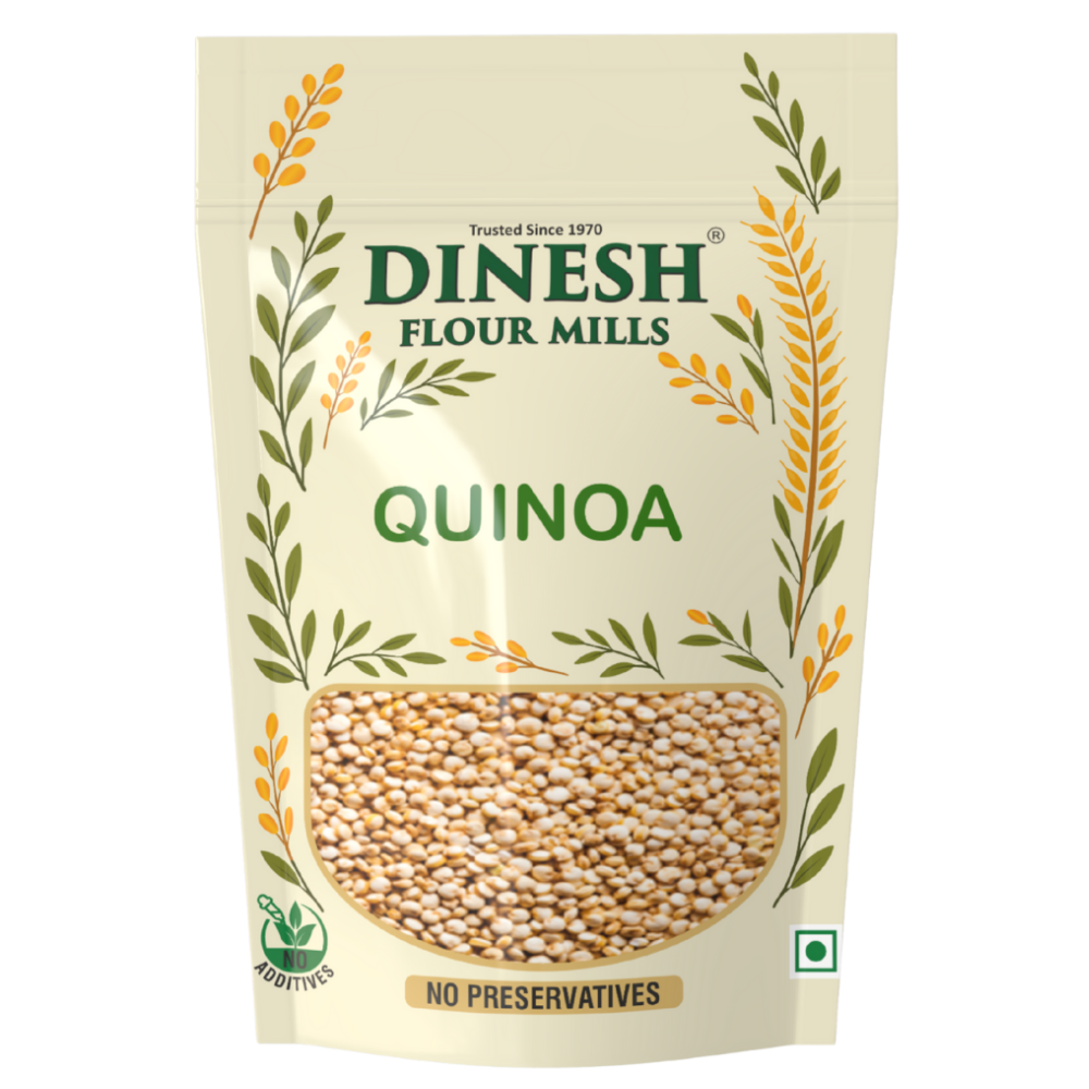 Dinesh Flour Mills quinoa package on a white background