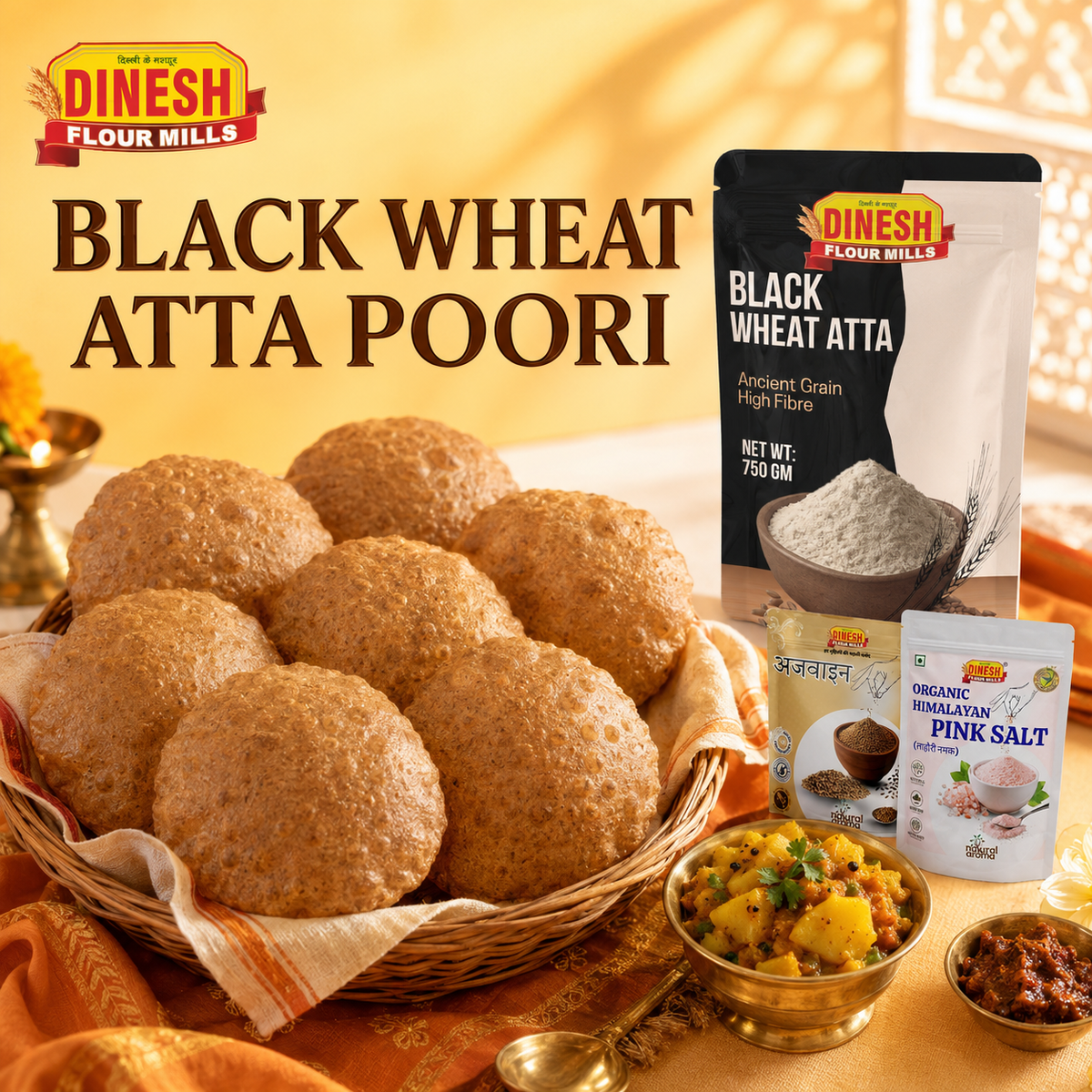 black_wheat atta poori