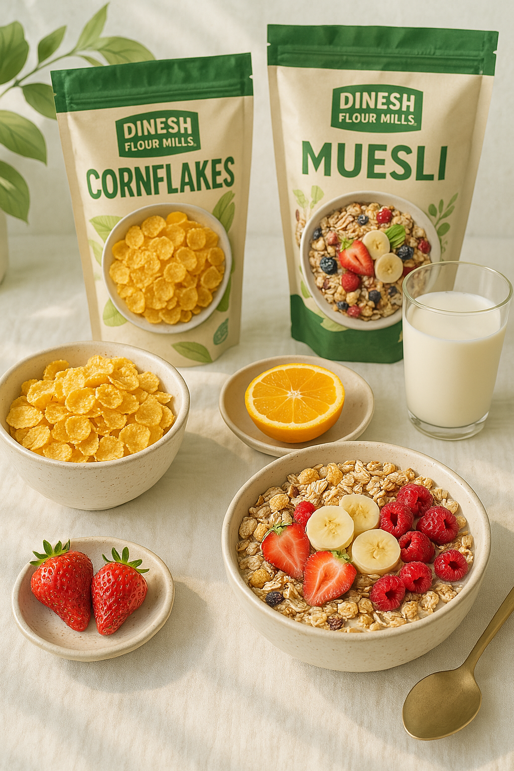 Start Your Day Right: Power Breakfast with Cornflakes & Muesli from Dinesh Flour Mills