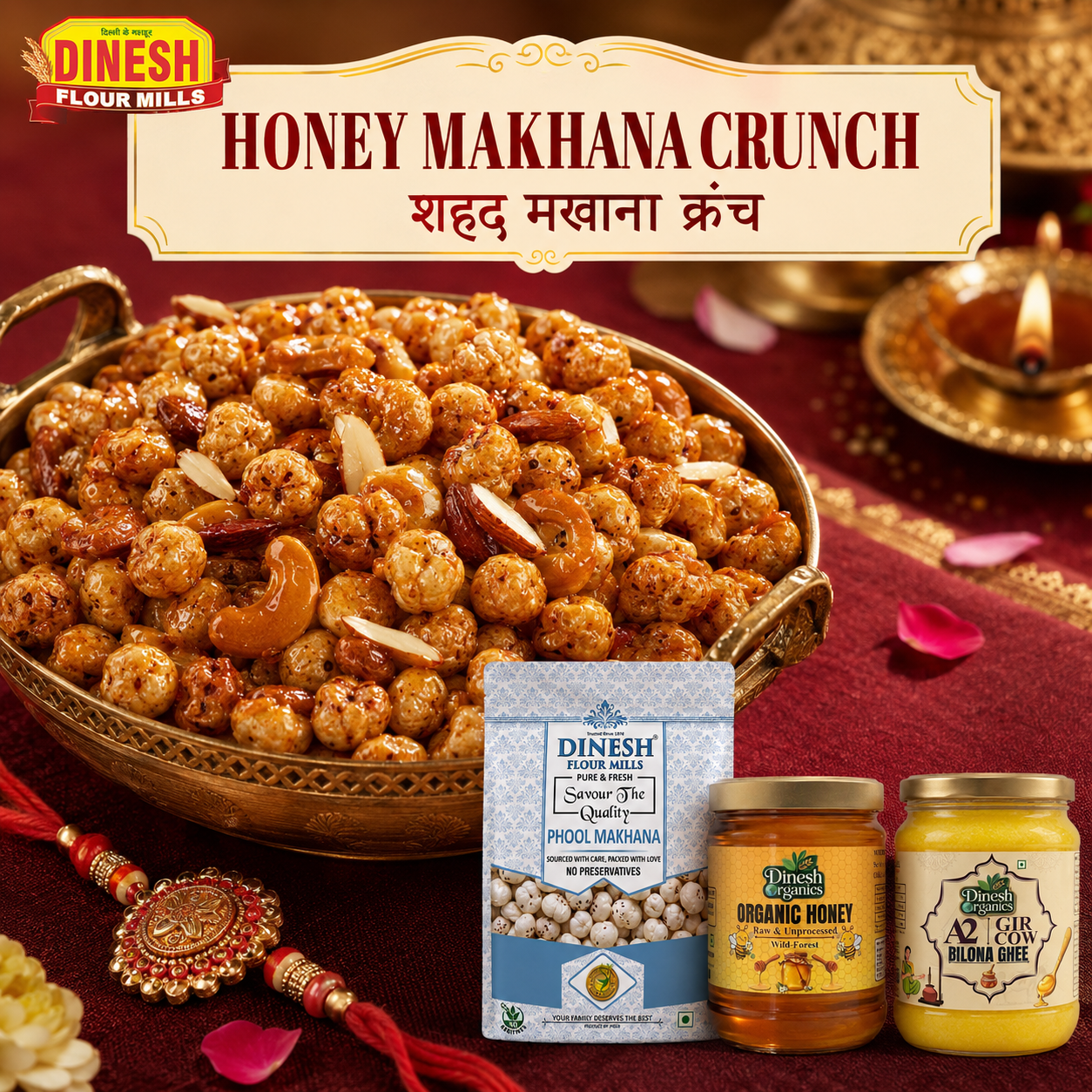 Eight fast and easy Rakhi special recipes made with Dinesh Flour Mills makhana, honey, jaggery, ghee, besan and dry fruits