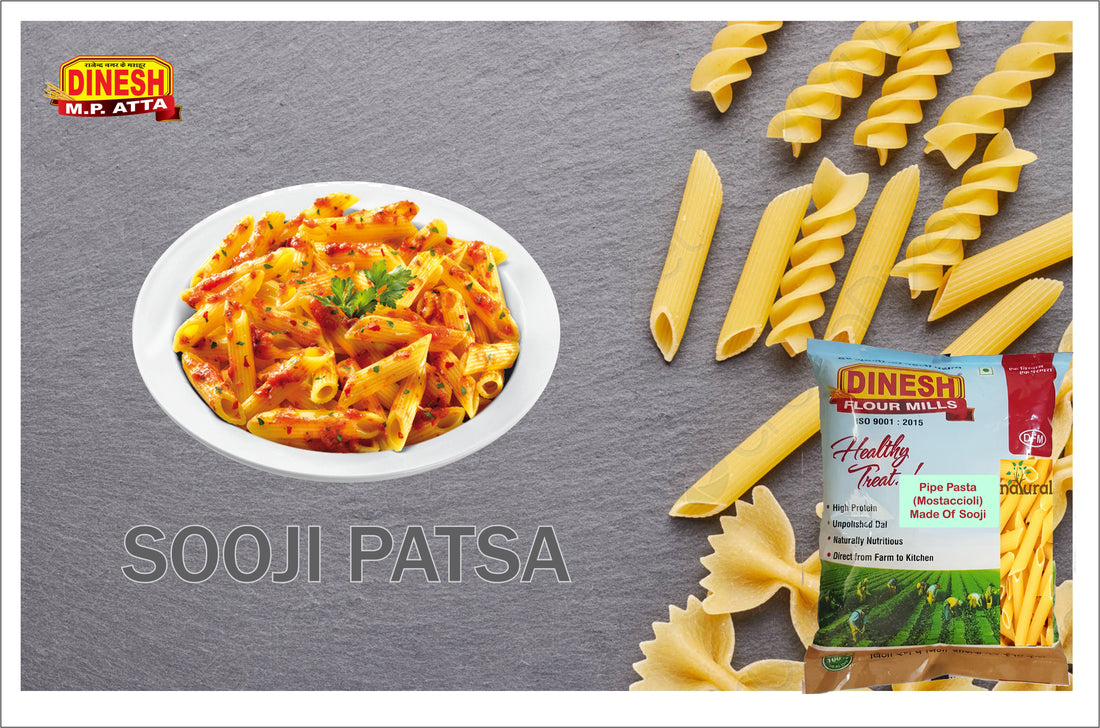 PENNE PASTA (MOSTACCIOLI) MADE OF SOOJI