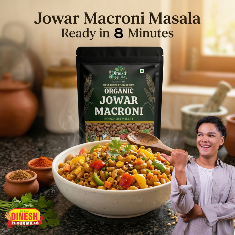 Jowar Macroni Recipe | Easy Millet Pasta in 8 Minutes | Dinesh Flour Mills