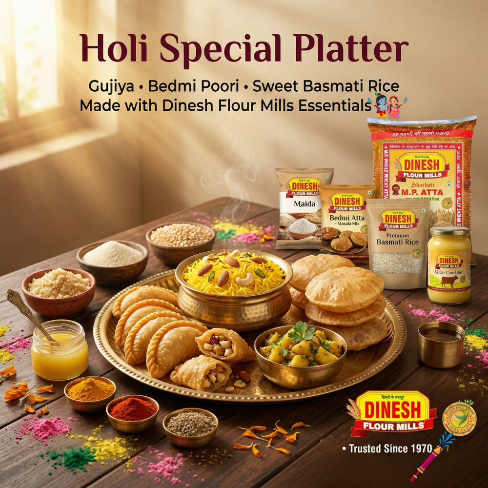 Celebrate a Vibrant ; Pure Holi with Dinesh Flour Mills!