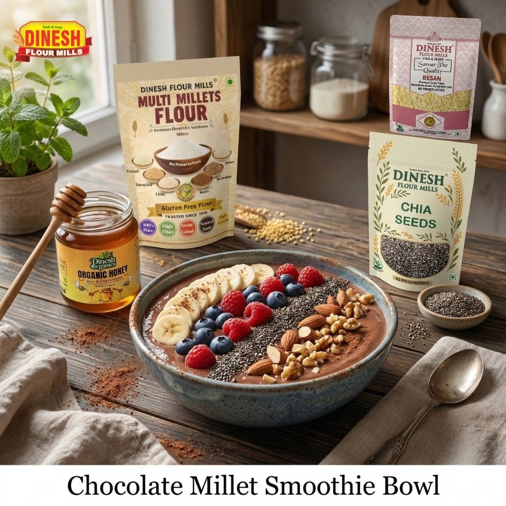 Chocolate Millet Smoothie Bowl