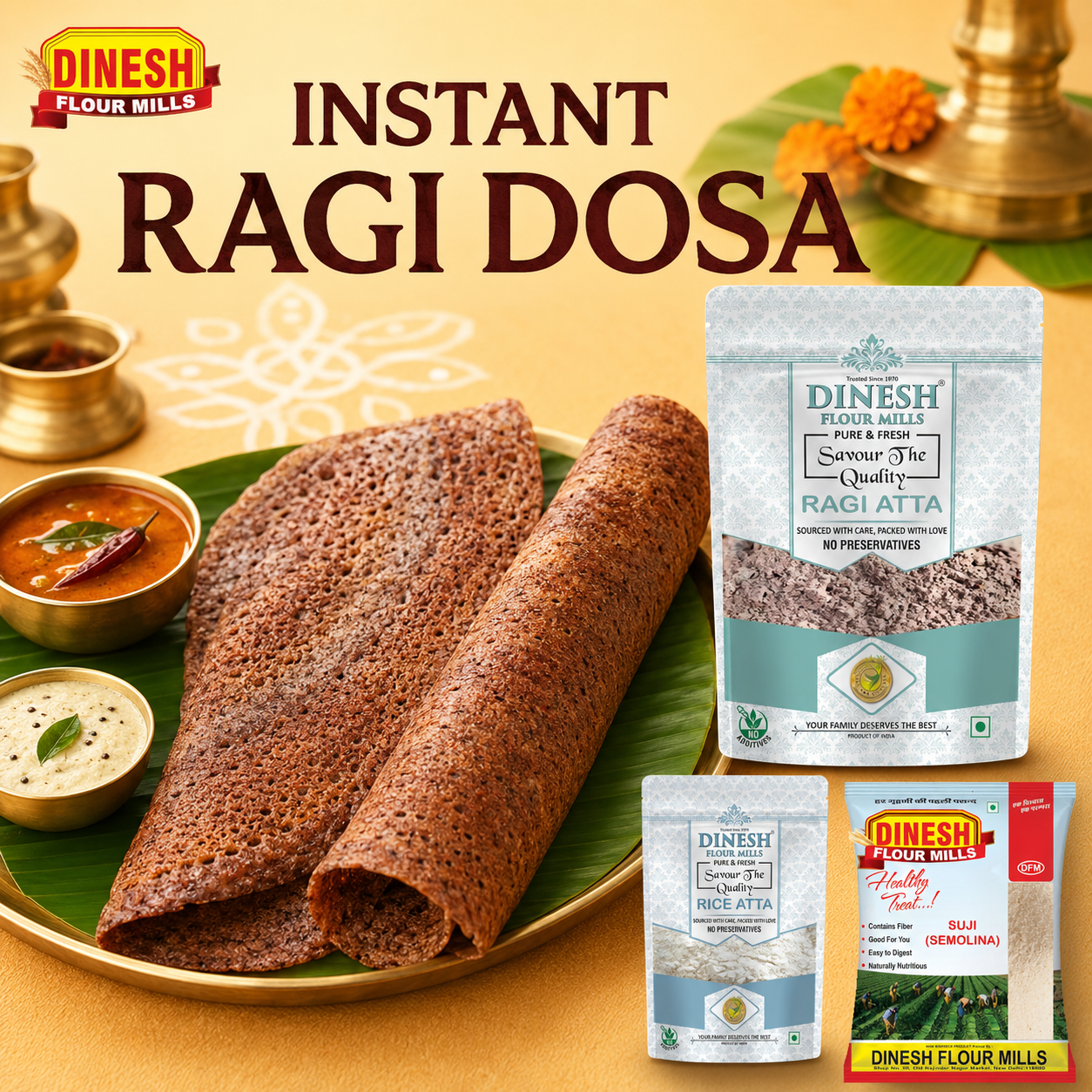 instant ragi dosa