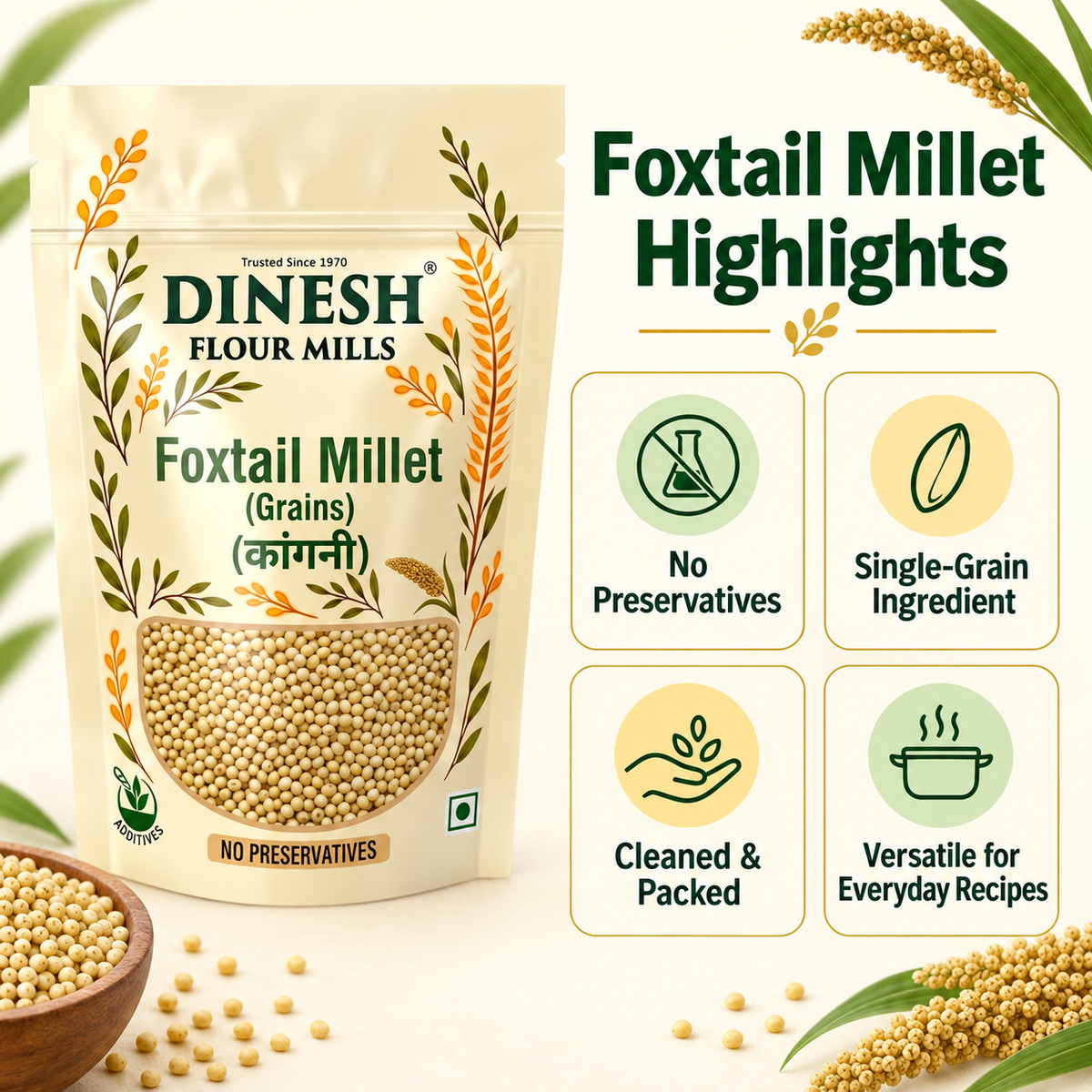 Foxtail Millet (Kangni) – No Preservatives