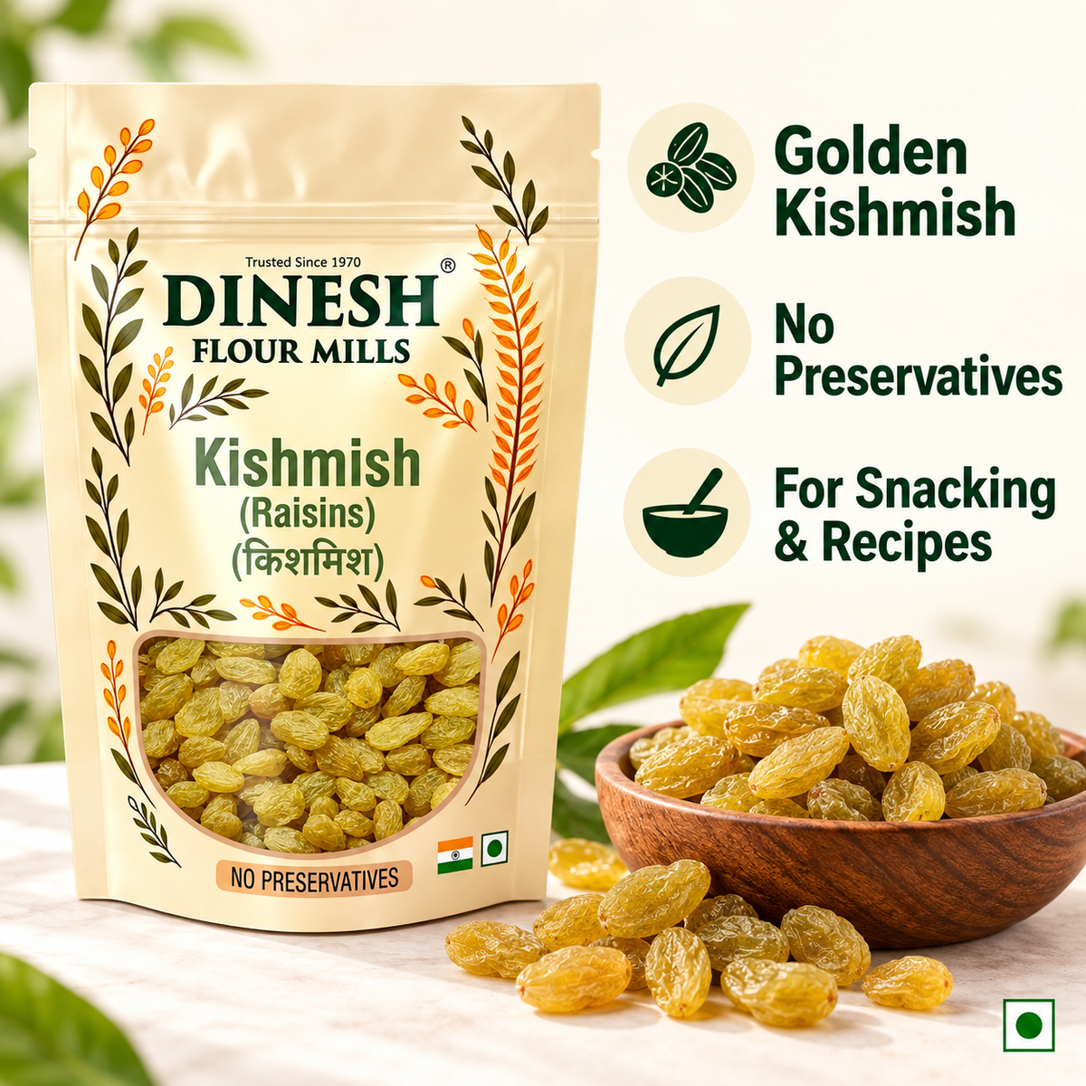 Kishmish (Golden Raisins) | No Preservatives