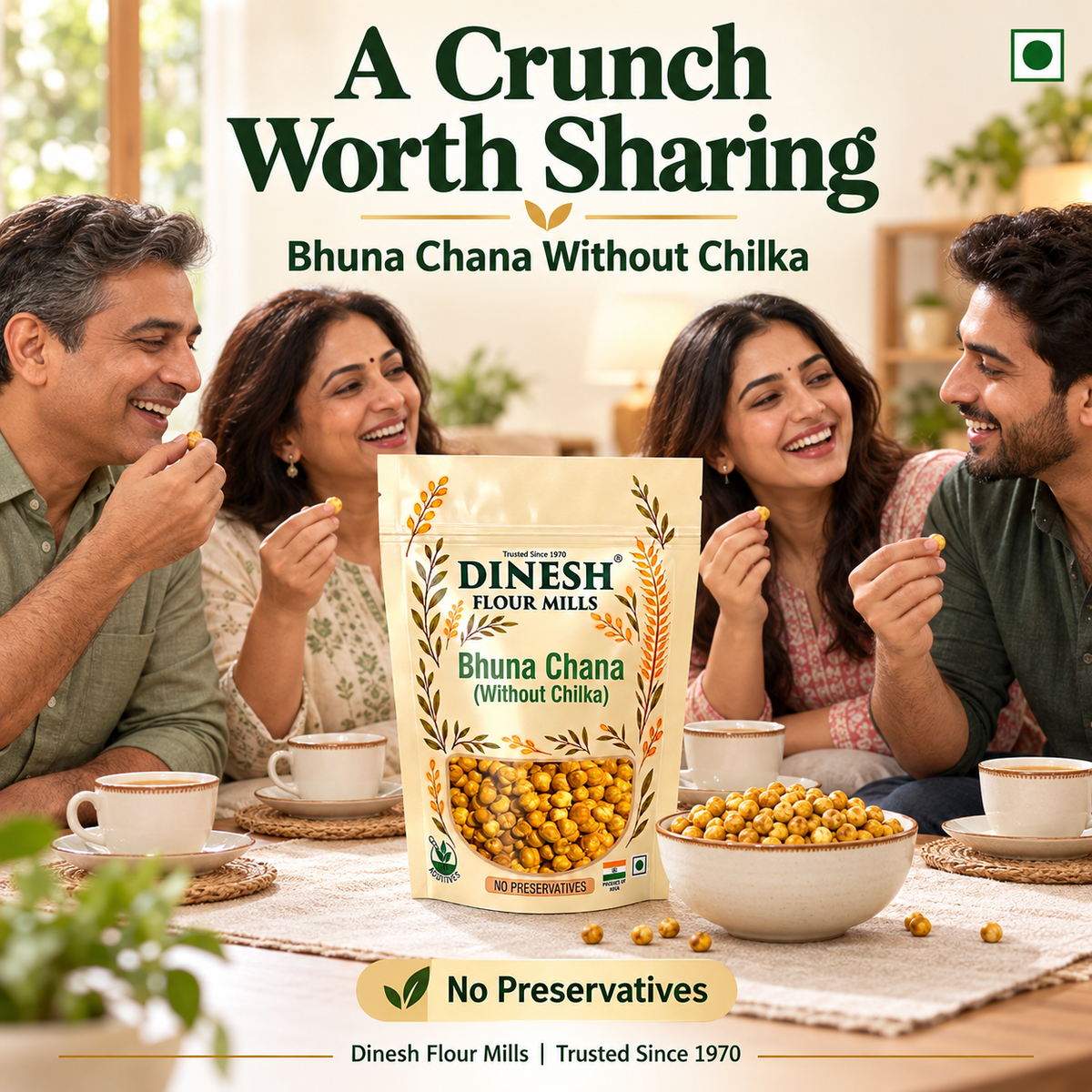 Bhuna Chana (Without Chilka) | Roasted Gram Without Skin | No Preservatives