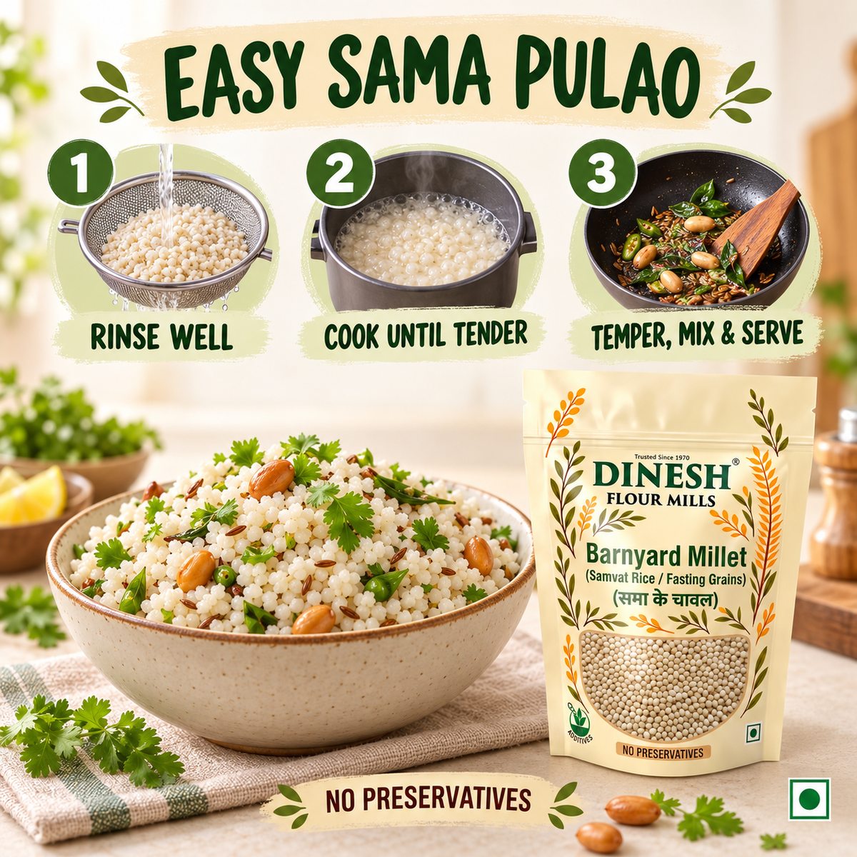 Barnyard Millet I Sama Ke Chawal I Samvat Rice