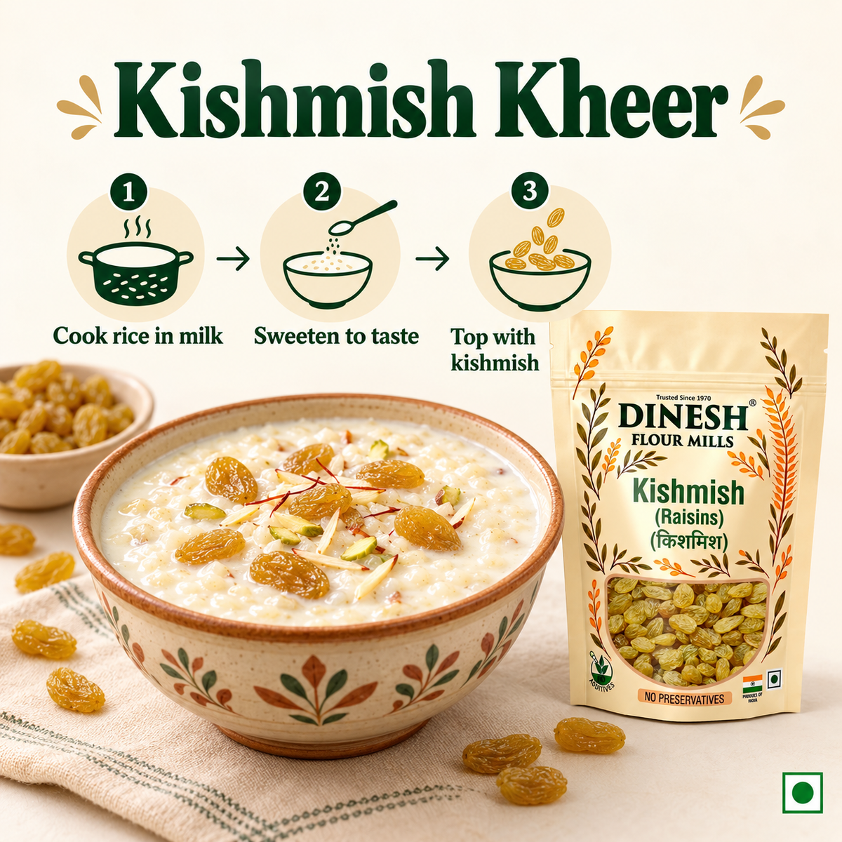 Kishmish (Golden Raisins) | No Preservatives