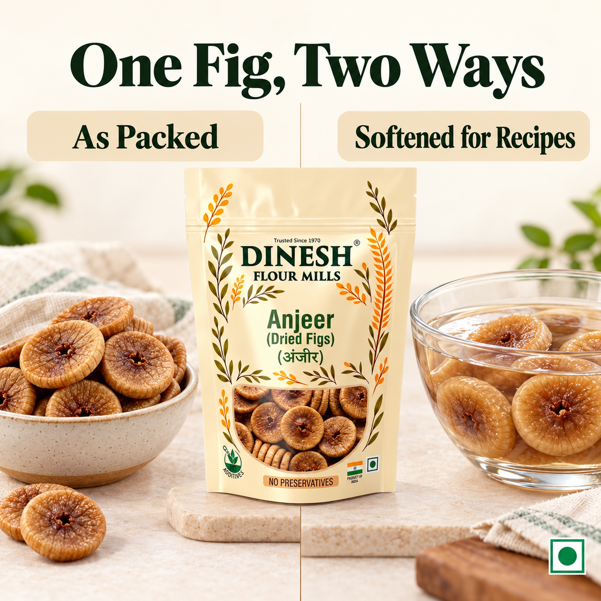 Anjeer (Dried Figs / अंजीर) | No Preservatives | Dinesh Flour Mills
