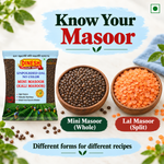 Mini Masoor (Kali Masoor) | Whole Unpolished Masoor Dal | No Preservatives