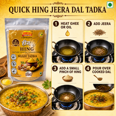 Hing Powder | Strong Compounded Asafoetida | No Preservatives | Press-Lock Pouch