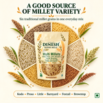 Multi Millets Mix - Kodo, Proso, Little, Barnyard, Foxtail & Browntop Millet (6 Rich Millets in one Pack)
