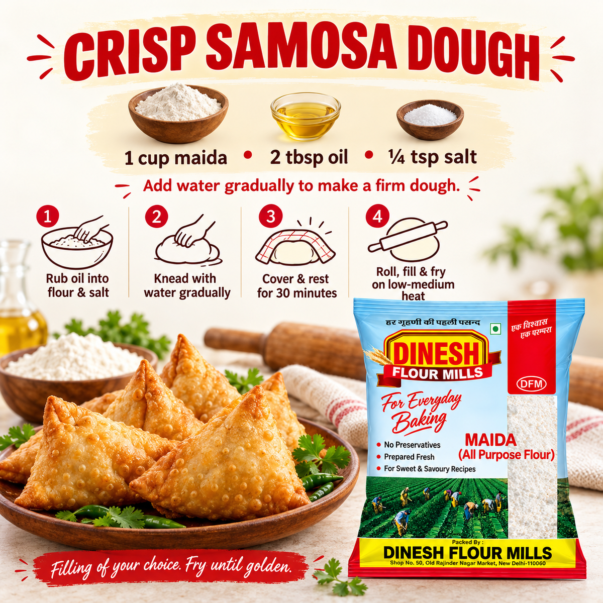 Maida (All Purpose Flour) | Prepared Fresh | No Preservatives