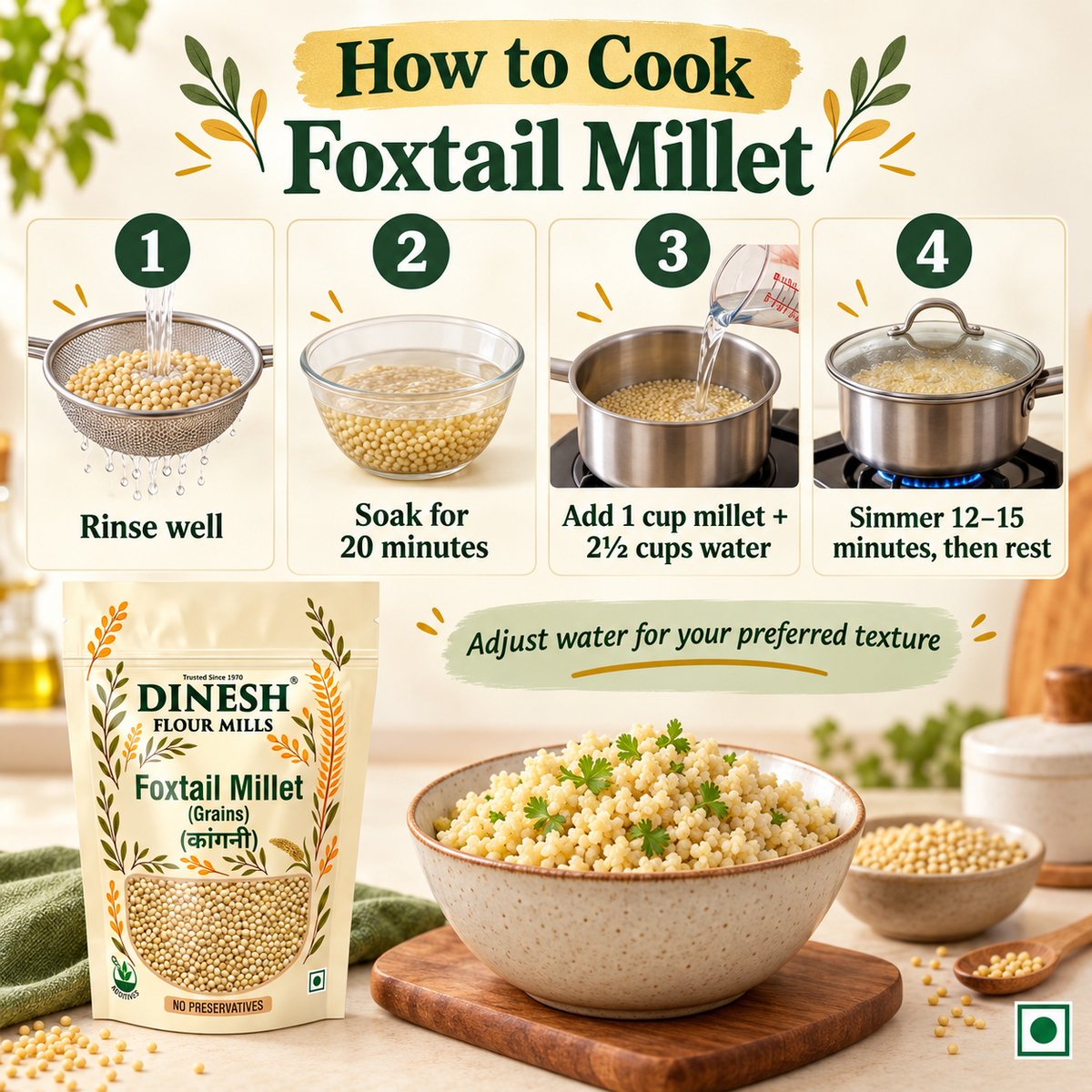 Foxtail Millet (Kangni) – No Preservatives