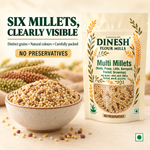 Multi Millets Mix - Kodo, Proso, Little, Barnyard, Foxtail & Browntop Millet (6 Rich Millets in one Pack)