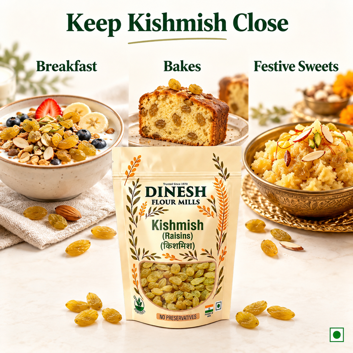 Kishmish (Golden Raisins) | No Preservatives