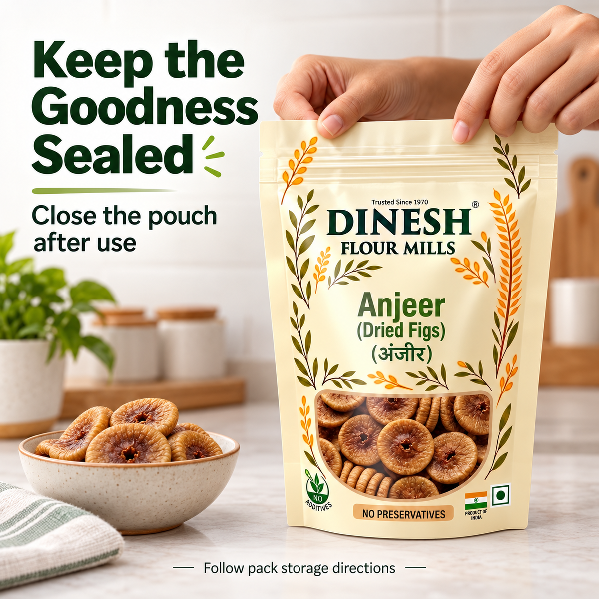 Anjeer (Dried Figs / अंजीर) | No Preservatives | Dinesh Flour Mills