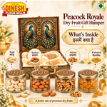 Peacock Royale Dry Fruit Gift Hamper | Kaju, Badam, Akhrot &amp; Kishmish