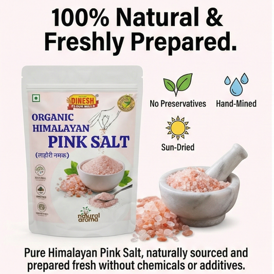 Organic Himalayan Pink Salt (Lahori Namak) | Natural Unrefined Rock Salt | Dinesh Flour Mills+