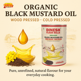 Organic Black Mustard Oil | Wood Pressed & Cold Pressed