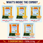 5 Dals Family Variety Combo | 5 × 500g Packs | Total 2.5kg
