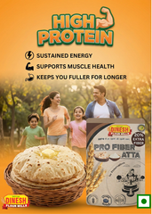 Pro Fiber Atta – Stone Ground Wheat Flour with 20% Extra Fiber