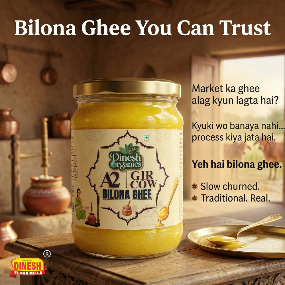 A2 Gir Cow Bilona Ghee | Traditional Desi Ghee | Dinesh Flour Mills