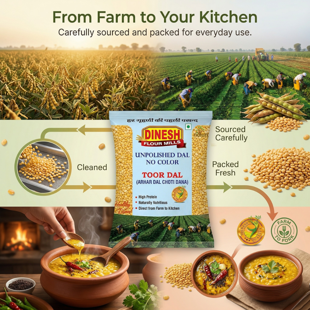 Toor Dal Small Size (Arhar Dal Choti Dana) |  Uniform Grains | Cooks Fast | No Preservatives