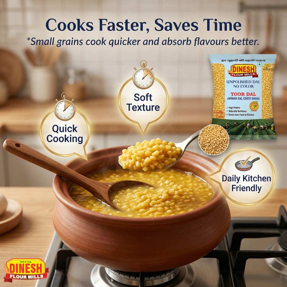 Toor Dal Small Size (Arhar Dal Choti Dana) |  Uniform Grains | Cooks Fast | No Preservatives