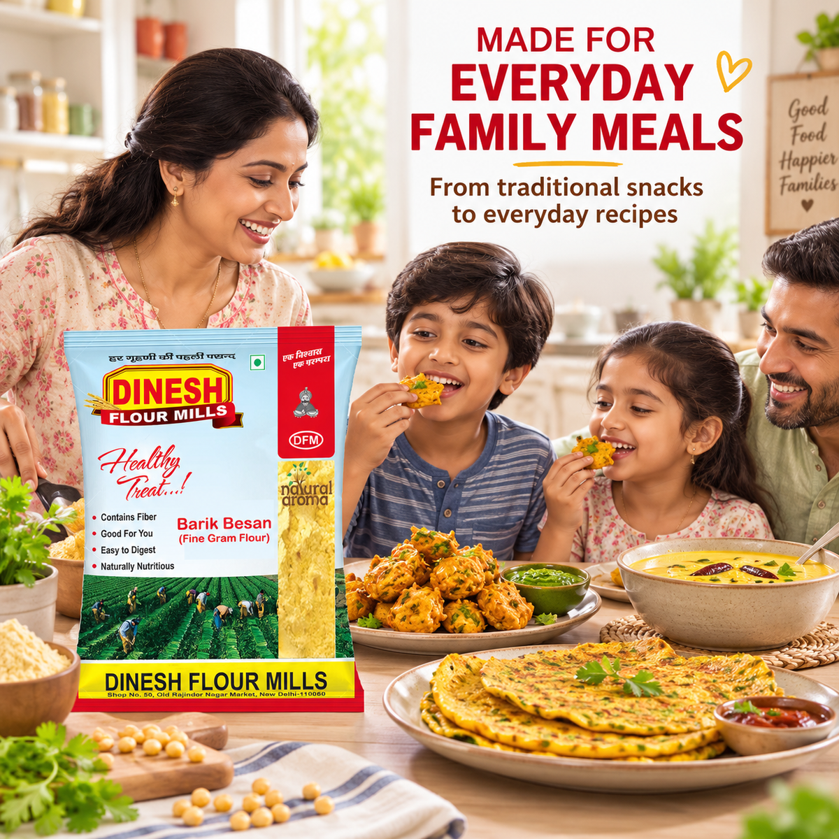 Barik Besan | Fine Ground Besan | Split Gram Flour