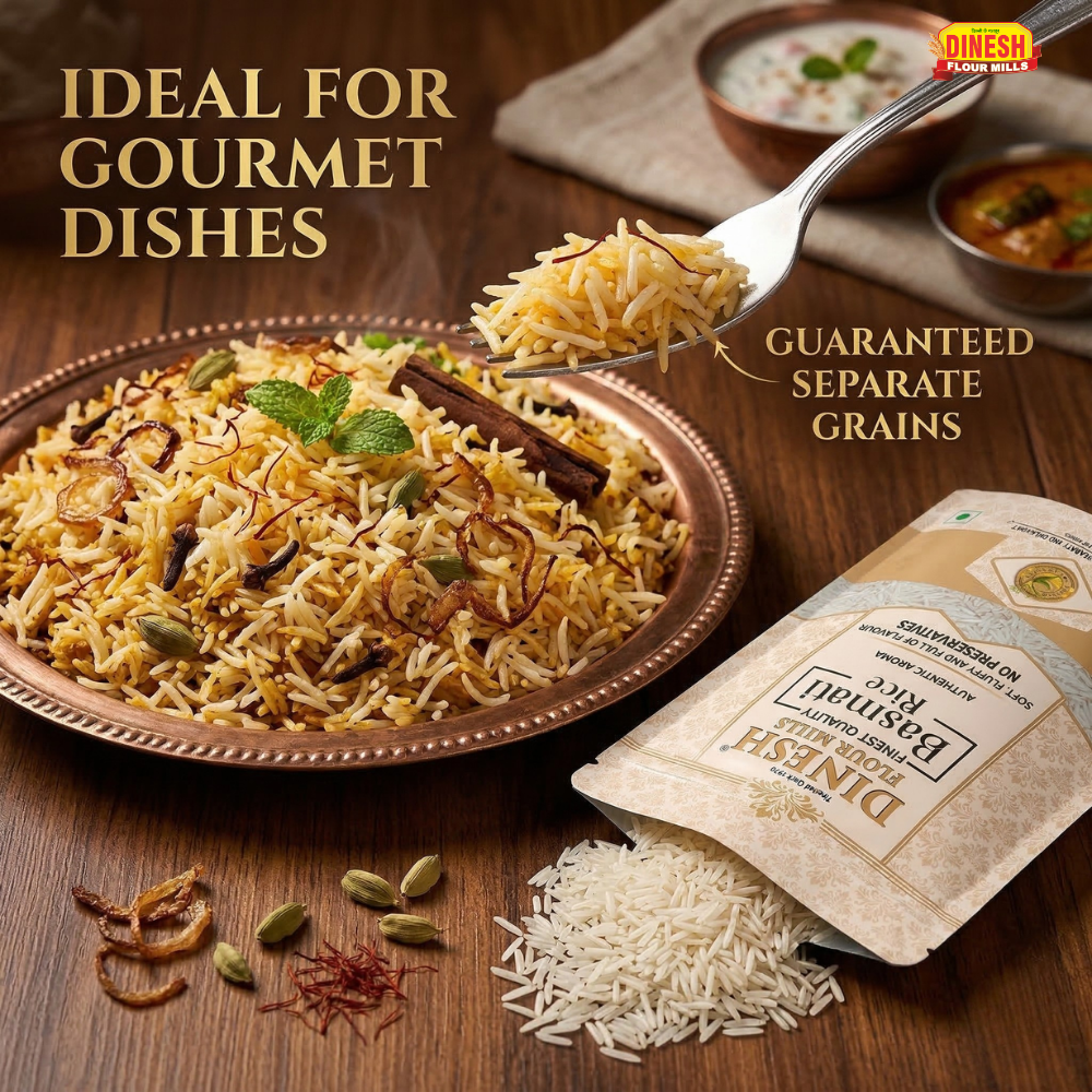 Best Basmati Rice- Upto 1 Inch long Cooked Grains