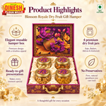 Blossom Royale Dry Fruit Gift Hamper | Kaju, Badam, Akhrot and Kishmish