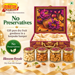 Blossom Royale Dry Fruit Gift Hamper | Kaju, Badam, Akhrot and Kishmish