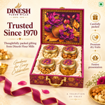 Blossom Royale Dry Fruit Gift Hamper | Kaju, Badam, Akhrot and Kishmish