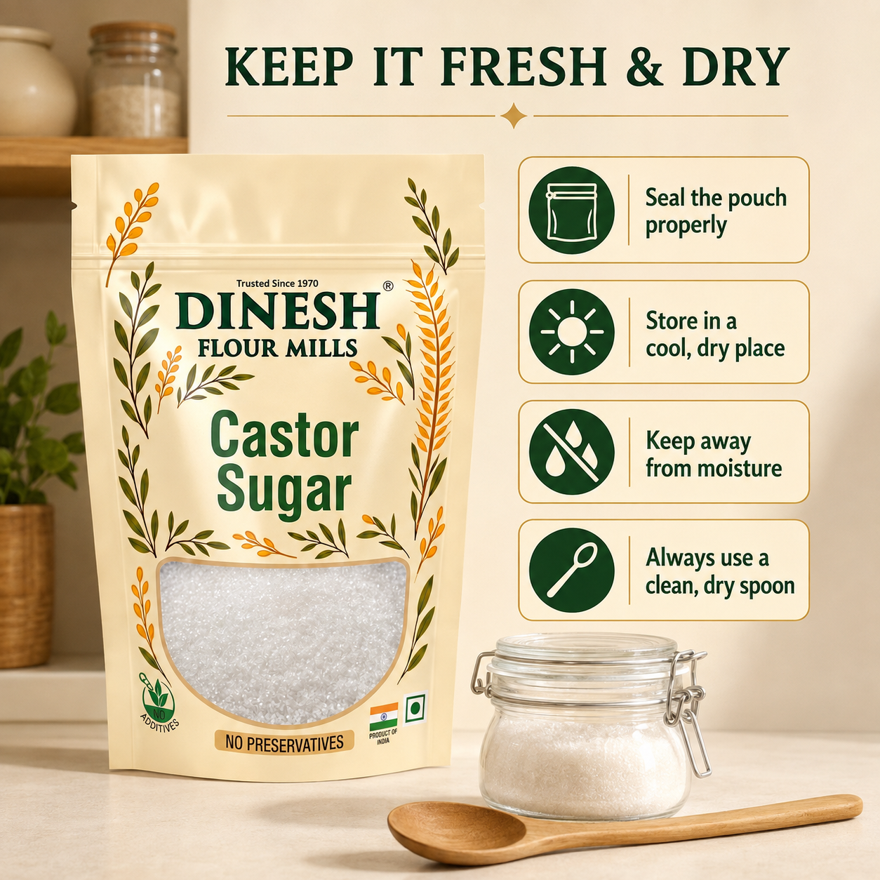 Castor Sugar (Caster Sugar) | Fine Sugar for Baking & Desserts