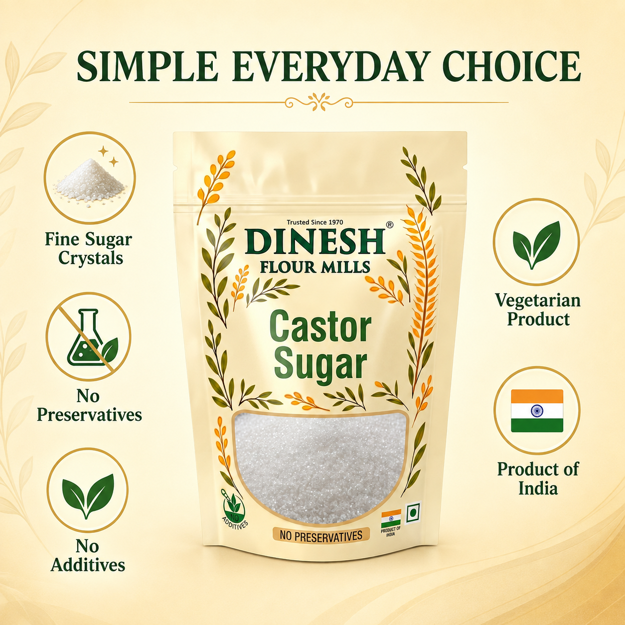 Castor Sugar (Caster Sugar) | Fine Sugar for Baking & Desserts