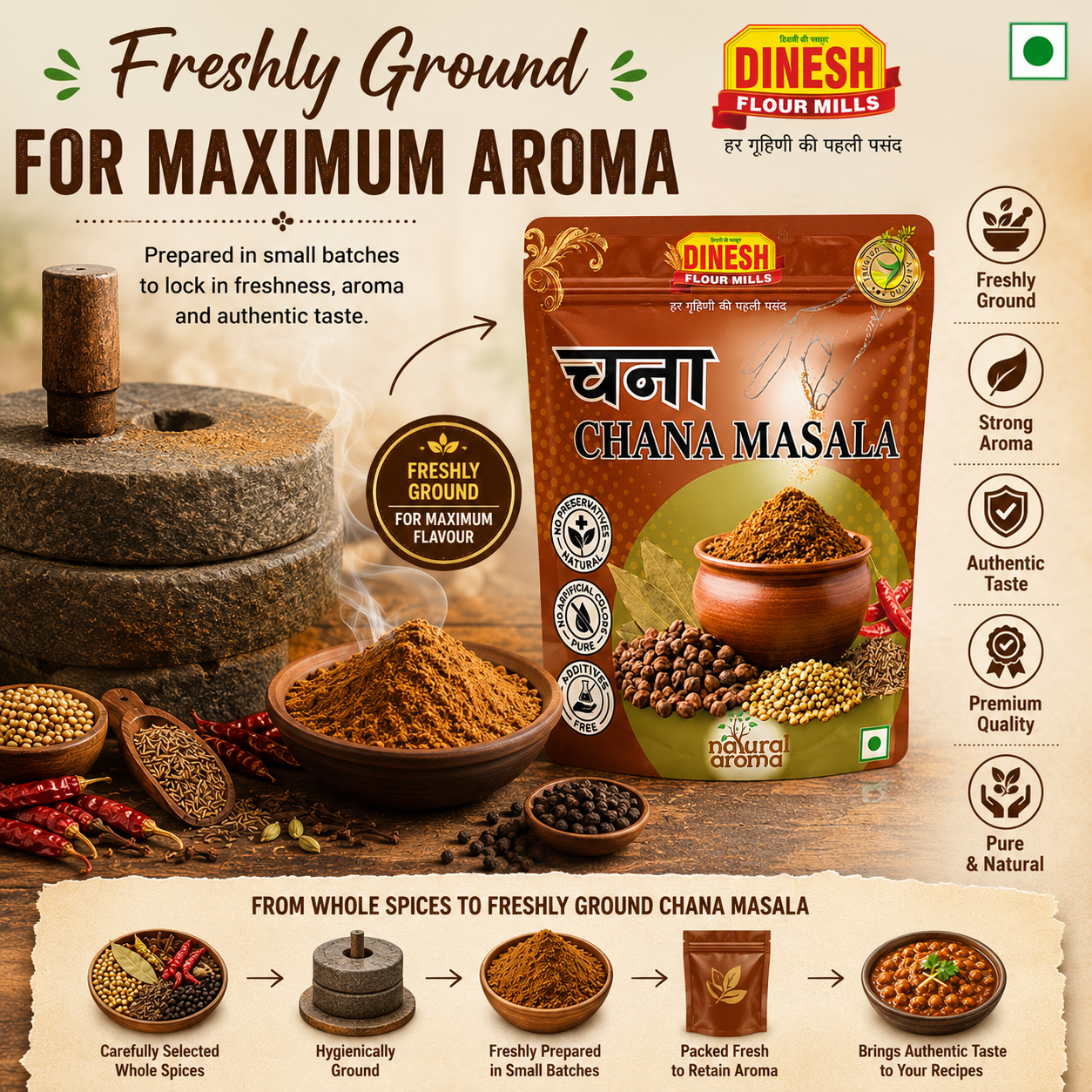 Chana Masala | Freshly Ground Indian Spice Blend | No Preservatives