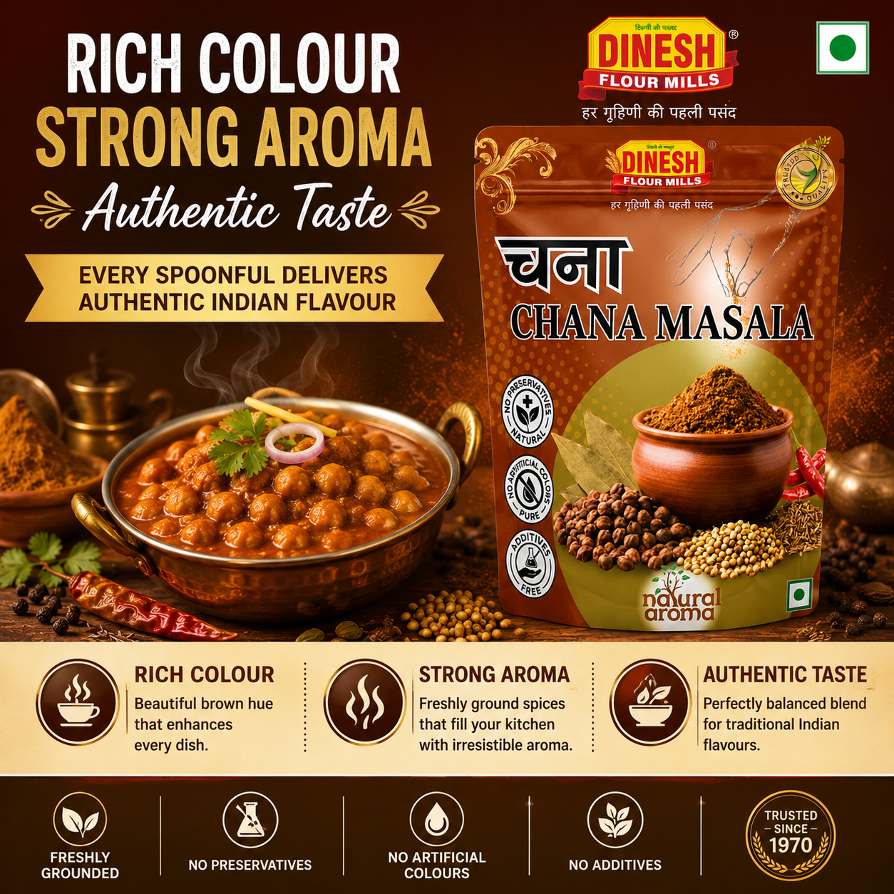 Chana Masala | Freshly Ground Indian Spice Blend | No Preservatives