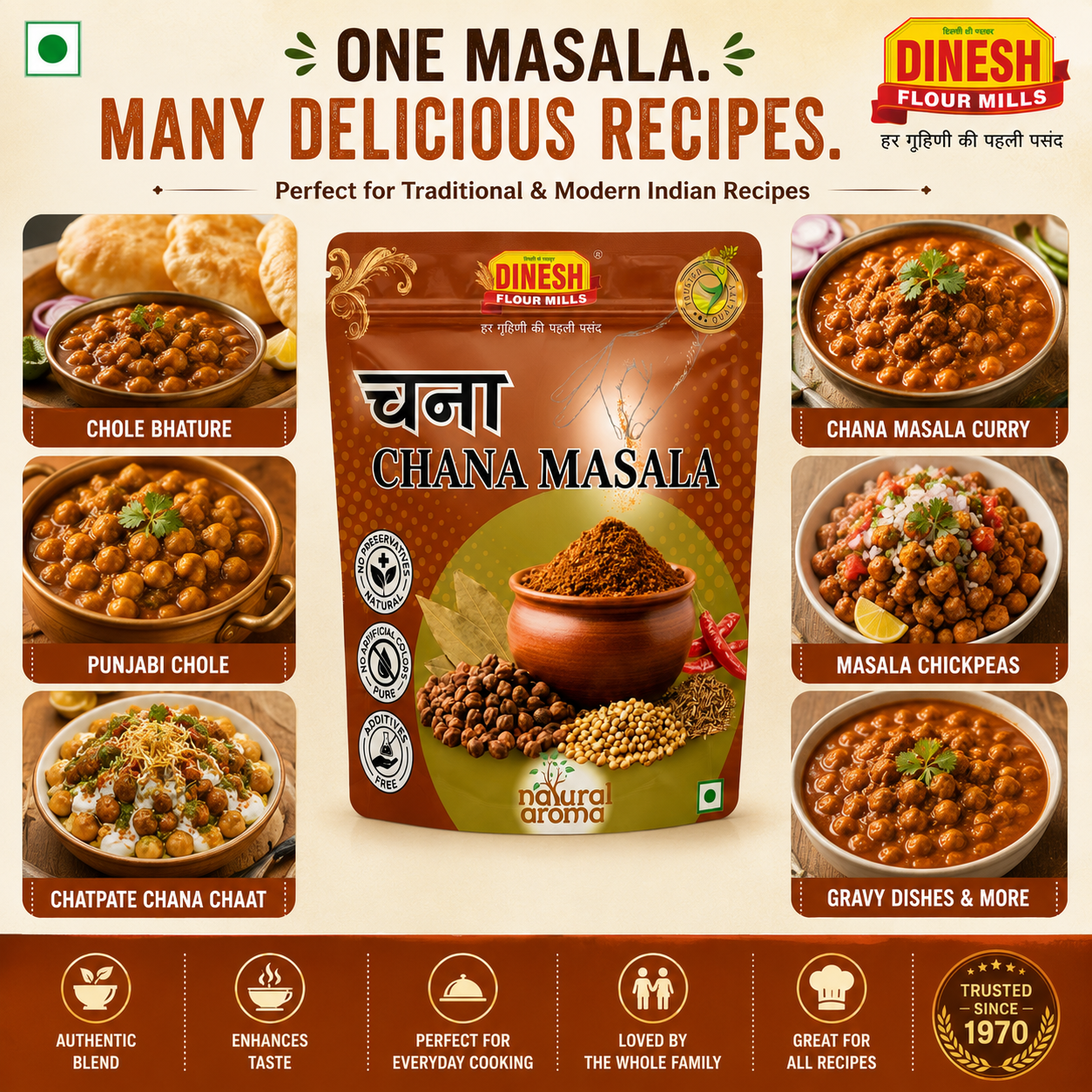 Chana Masala | Freshly Ground Indian Spice Blend | No Preservatives